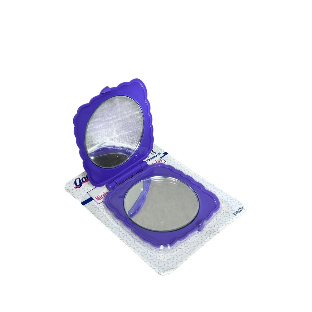 Vintage Goody Purple Purse Mirror Compact Double‎ Sided New on Card 90s